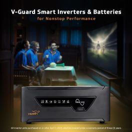 V-Guard 1000VA / 12V Pure Sine Wave Inverter for Home, Office & Shop, Reliable Power Backup, LED Display, Easy Installation, Black, Prime 1250