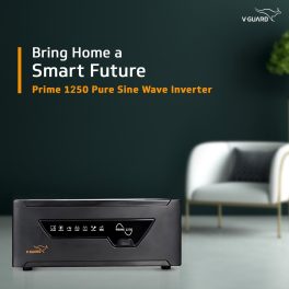 V-Guard 1000VA / 12V Pure Sine Wave Inverter for Home, Office & Shop, Reliable Power Backup, LED Display, Easy Installation, Black, Prime 1250