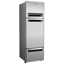 Whirlpool 215 L Frost Free Triple Door Refrigerator, ICE Twister, Zeolite & ActiveFresh Technology, Artemis Steel, FP 263D PROTTON ROY