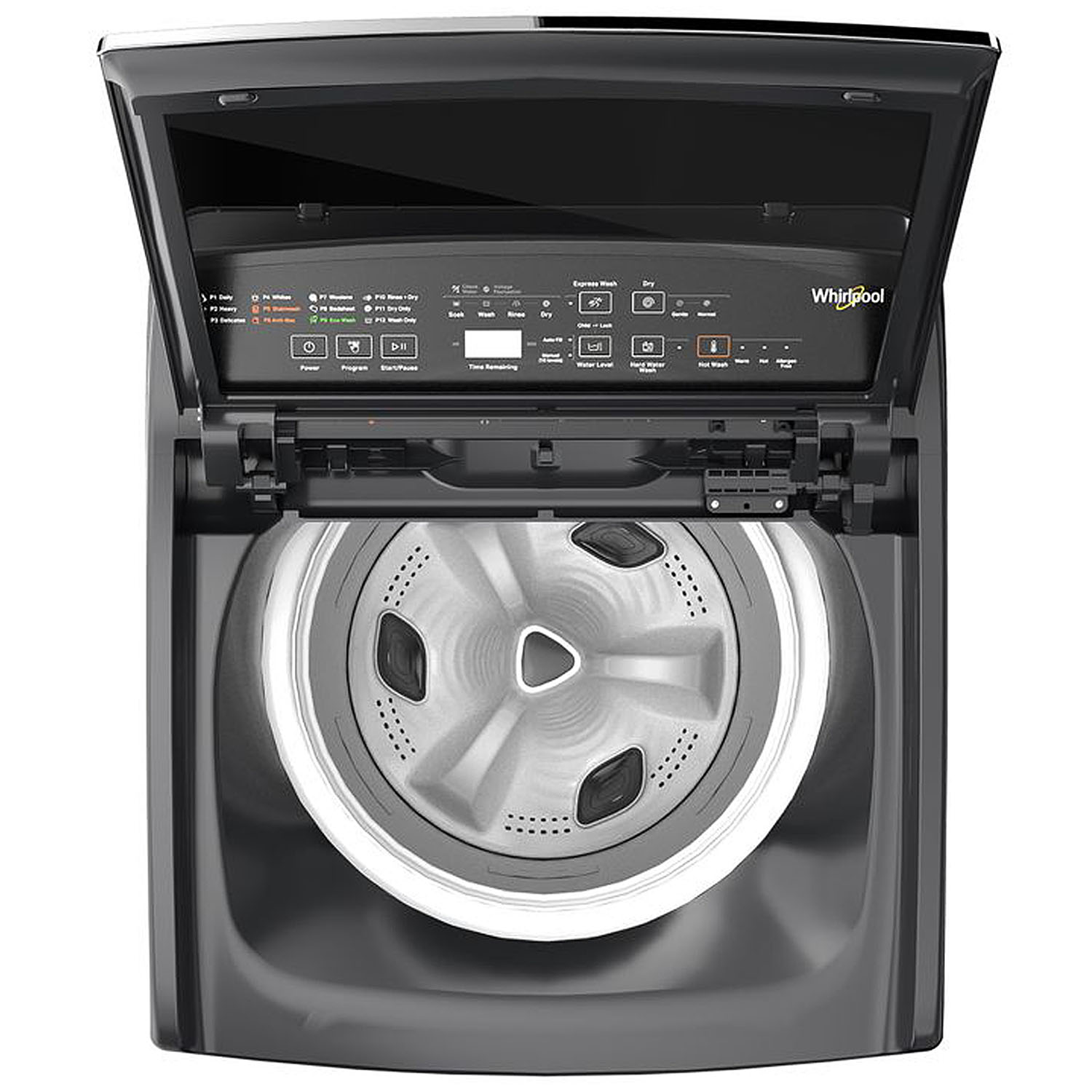 Whirlpool 7.5 Kg 5 Star StainWash Royal Plus Fully Automatic Top Load Washing Machine with In-Built Heater, Grey, STAIN WASH PRO HS Whirlpool 7.5 Kg 5 Star StainWash Royal Plus Fully Automatic Top Load Washing Machine with In-Built Heater, Grey, STAIN WASH PRO HS
