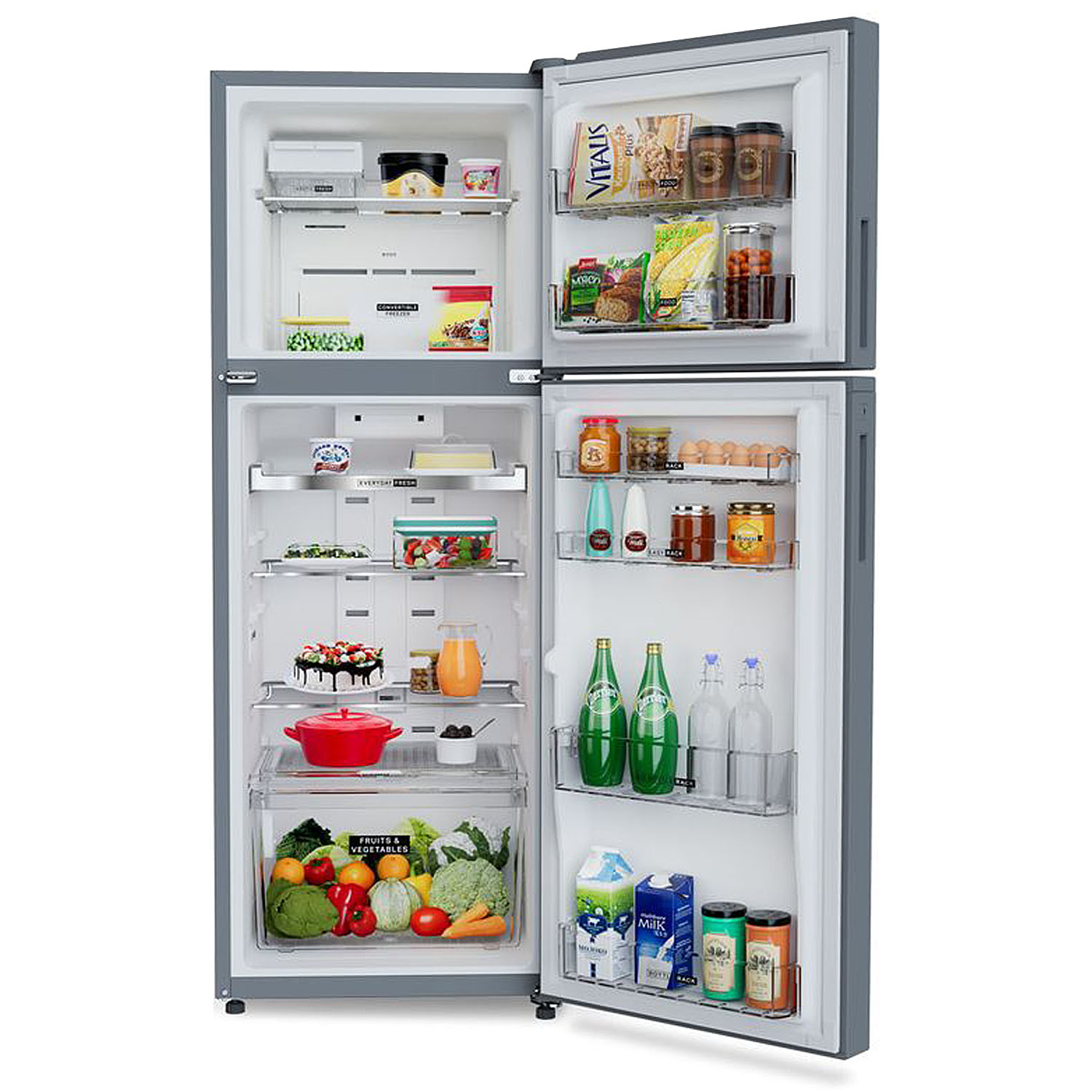 Whirlpool 308 L 3 Star IntelliFresh 10-in-1 Convertible Frost Free Double Door Inverter Refriferator, Titan Steel, IFPRO INV CNV 355 Whirlpool 308 L 3 Star IntelliFresh 10-in-1 Convertible Frost Free Double Door Inverter Refriferator, Titan Steel, IFPRO INV CNV 355
