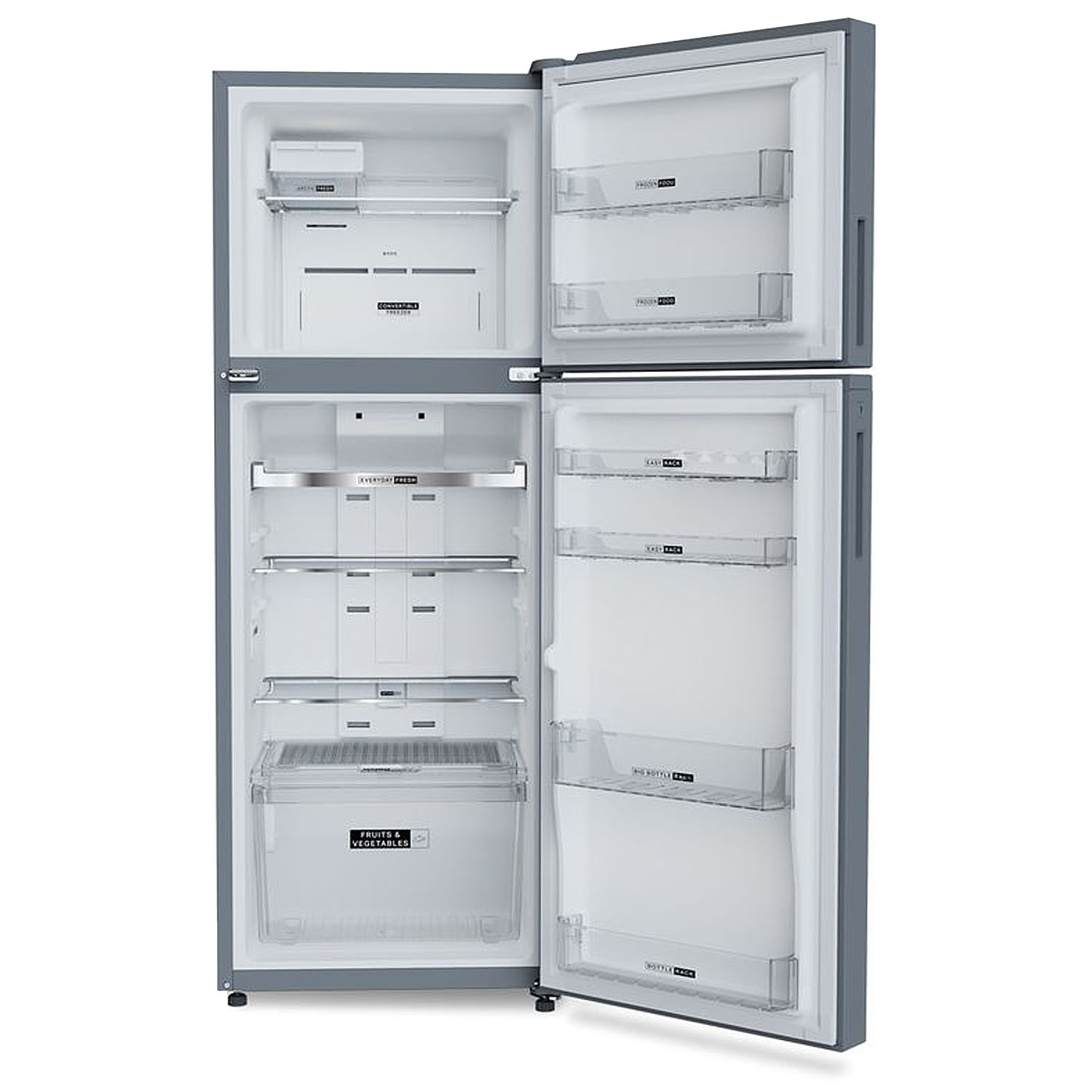 Whirlpool 308 L 3 Star IntelliFresh 10-in-1 Convertible Frost Free Double Door Inverter Refriferator, Titan Steel, IFPRO INV CNV 355 Whirlpool 308 L 3 Star IntelliFresh 10-in-1 Convertible Frost Free Double Door Inverter Refriferator, Titan Steel, IFPRO INV CNV 355