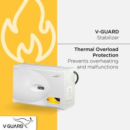V-Guard - Voltage Stabilizer for Washing Machine, Microwave Oven, Treadmill, Primary Switching Technology, White, VM 500