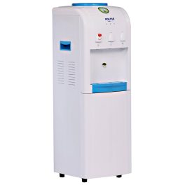 Voltas Floor Mounted Water Dispenser Pure FS with Non Cooling Storage Cabinet, Hot Water Safety Lock, White, Minimagic Spring-FS Plus