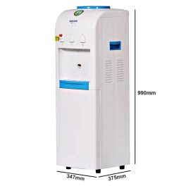 Voltas Floor Mounted Water Dispenser Pure FS with Non Cooling Storage Cabinet, Hot Water Safety Lock, White, Minimagic Spring-FS Plus