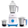 Kenstar 750 Watt 3 Stainless Steel Jars, Power Plus Turbo Mixer Grinder, Shock Proof ABS Body, White-Blue, MAXXO PRO