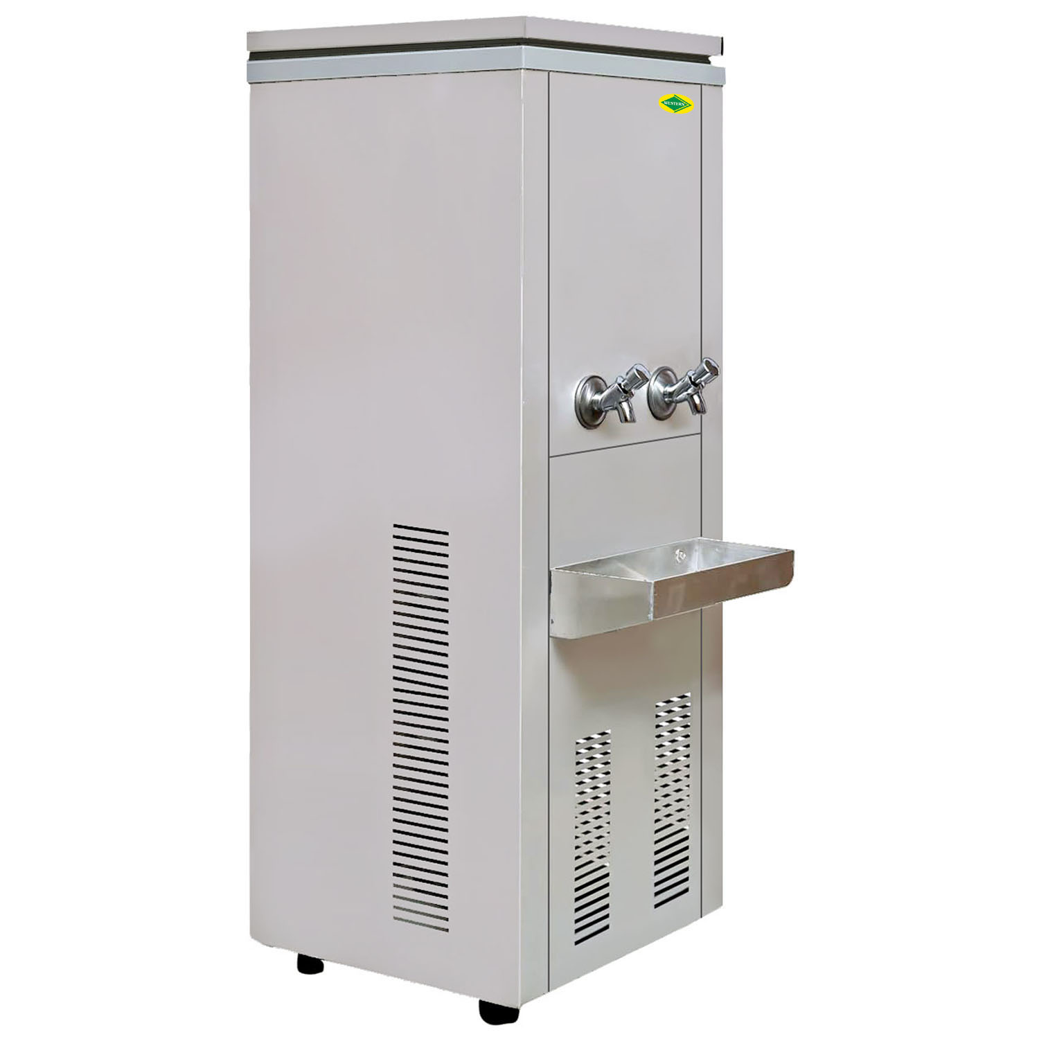 Western 80 Liter Double Tap Water Cooler with 40 Liter Cooling Capacity, Fully Stainless Steel, Overload Safety Protection, SWC4080SS Western 80 Liter Double Tap Water Cooler with 40 Liter Cooling Capacity, Fully Stainless Steel, Overload Safety Protection, SWC4080SS