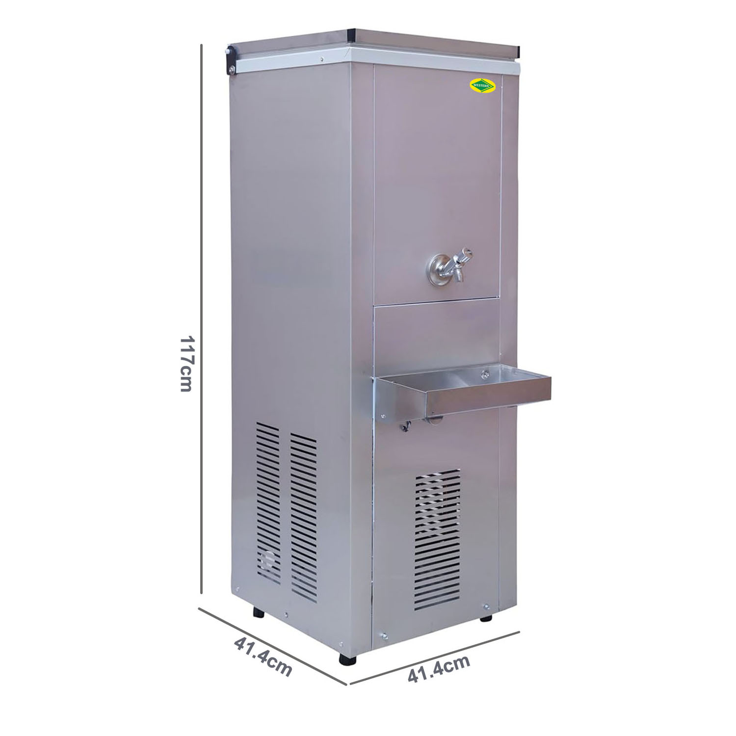 Western 30 Liter Single Tap Water Cooler with 15 Liter Cooling Capacity, Fully Stainless Steel, SWC1530SS Western 30 Liter Single Tap Water Cooler with 15 Liter Cooling Capacity, Fully Stainless Steel, SWC1530SS