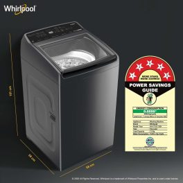 Whirlpool 7.5 Kg 5 Star StainWash Royal Plus Fully Automatic Top Load Washing Machine with In-Built Heater, Grey, STAIN WASH PRO HS
