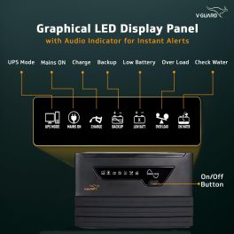 V-Guard 2000VA / 24V Pure Sine Wave Inverter for Home, Office & Shop,  Reliable Power Backup, LED Display, Easy Installation, Black, Prime 2250
