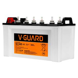V-Guard 12V Tall Tubular Inverter Battery With a 152 Ah Capacity, High Backup Performance & Low Maintenance, Rugged Construction, VJ 165