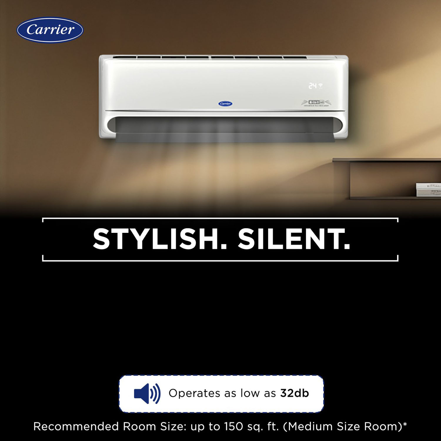 Carrier Star 1.6 Ton 5 Star Inverter R32 Smart Hybrid Jet Split Air Conditioners, Flexicool 6-in-1 Convertible Technology, Fast Cooling and Smart Energy Display, White, 20K INDUS FXi Carrier Star 1.6 Ton 5 Star Inverter R32 Smart Hybrid Jet Split Air Conditioners, Flexicool 6-in-1 Convertible Technology, Fast Cooling and Smart Energy Display, White, 20K INDUS FXi