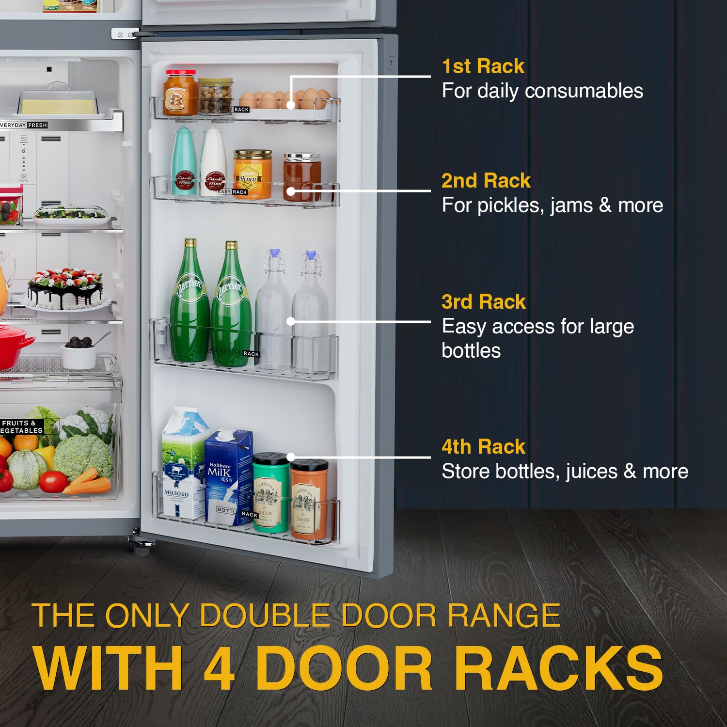 Whirlpool 308 L 3 Star IntelliFresh 10-in-1 Convertible Frost Free Double Door Inverter Refriferator, Titan Steel, IFPRO INV CNV 355 Whirlpool 308 L 3 Star IntelliFresh 10-in-1 Convertible Frost Free Double Door Inverter Refriferator, Titan Steel, IFPRO INV CNV 355