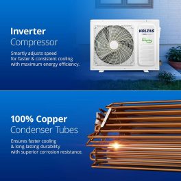 Voltas 1.5 Ton, 3 Star Adjustable Inverter Split AC, Dual-Finish Indoor Unit And Higher Air Throw, White, 183V Vectra Zenith Gold