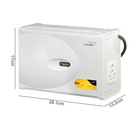 V-Guard - Voltage Stabilizer for Washing Machine, Microwave Oven, Treadmill, Primary Switching Technology, White, VM 500