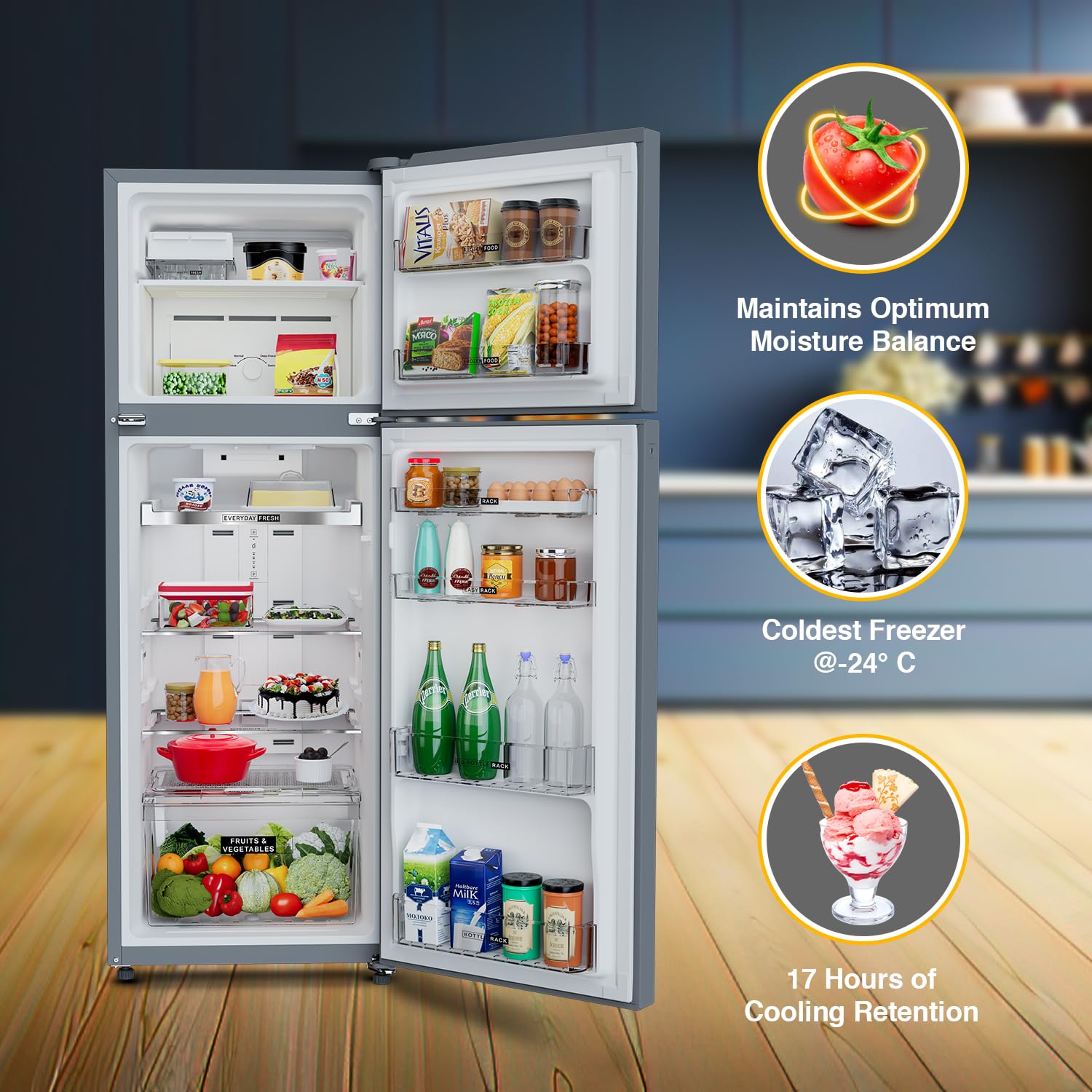 Whirlpool 308 L 3 Star IntelliFresh 10-in-1 Convertible Frost Free Double Door Inverter Refriferator, Titan Steel, IFPRO INV CNV 355 Whirlpool 308 L 3 Star IntelliFresh 10-in-1 Convertible Frost Free Double Door Inverter Refriferator, Titan Steel, IFPRO INV CNV 355