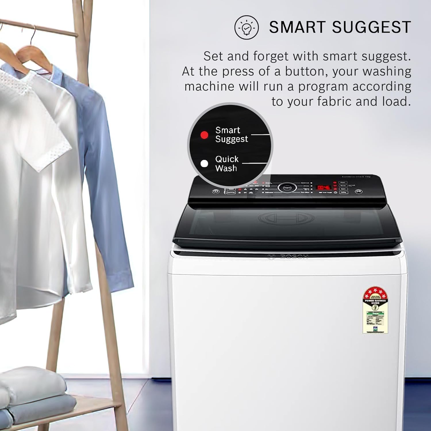 Bosch 7 kg 5 Star Fully-Automatic Top Loading Washing Machine, Expert Care, Vario Drum Technology and Anti-Tangle Program, White, WOE701W0IN Bosch 7 kg 5 Star Fully-Automatic Top Loading Washing Machine, Expert Care, Vario Drum Technology and Anti-Tangle Program, White, WOE701W0IN