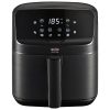 Kenstar 1300W, 4.5L Digital Air Fryer, Non-Stick Pan, Adjustable Temperature up to 200°C, 8 Preset Cooking Modes, Black, Opal Digi
