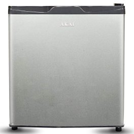 Akai 48 Litre Direct Cool Single Door Minibar Refrigerator with 1 Star Rating and Silent Operation, Hairline-Silver, AKDE551-NHLS