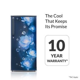 AKAI 180L, 2 Star Direct Cool Single Door Refrigerator, Manual+Push Defrost, Soft Crisper, Stabilizer Free Operation, Hestia Blue, AKDE2022-CPFHB