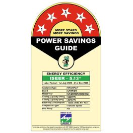 Carrier Star 1.6 Ton 5 Star Inverter R32 Smart Hybrid Jet Split Air Conditioners, Flexicool 6-in-1 Convertible Technology, Fast Cooling and Smart Energy Display, White, 20K INDUS FXi