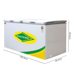 Western 505 Liter 4 Star 2-In-1 Convertible Hard Top Double Door Deep Freezer, Cooler Cum Freezer Technology, White, D525H