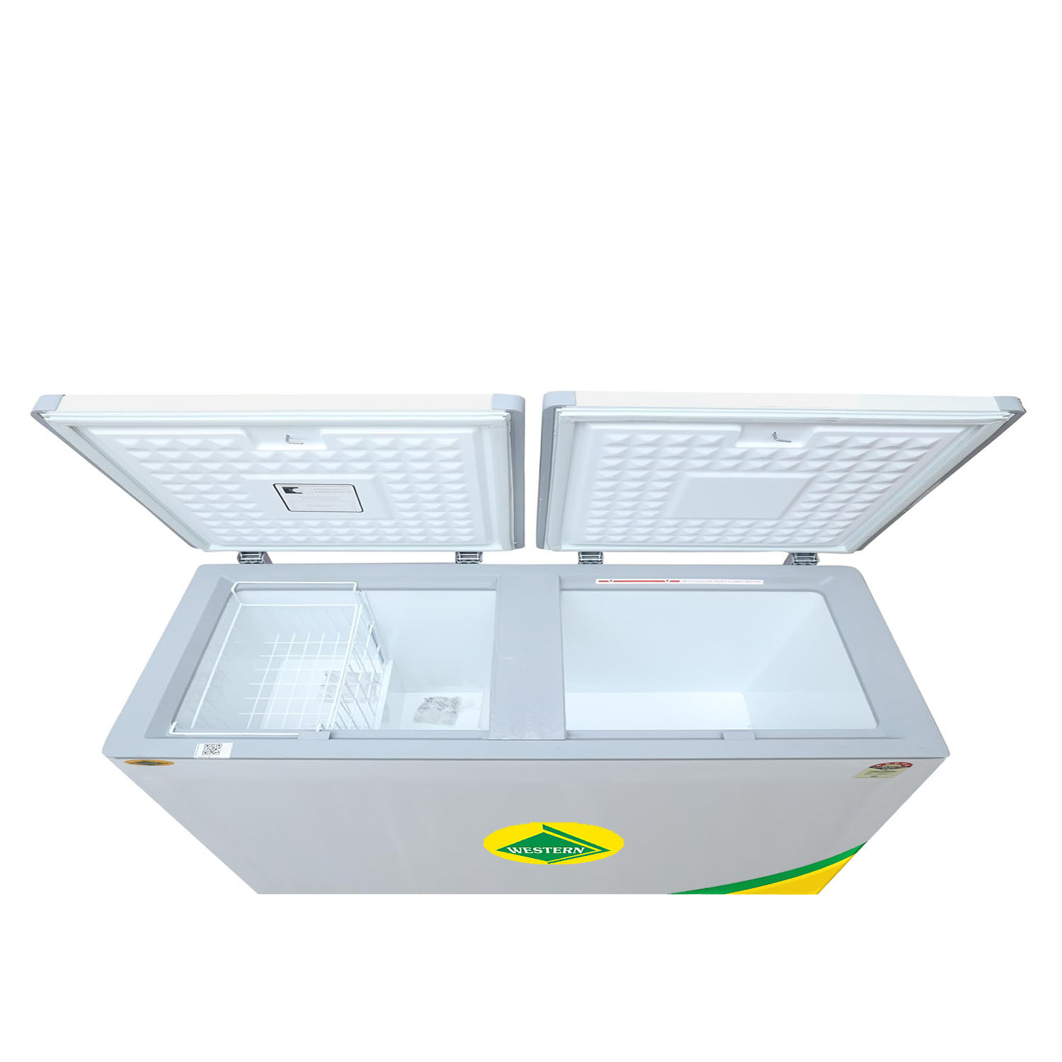 Western 473 Liter 2-In-1 Convertible Hard Top Double Door Combination Deep Freezer, Cooler Cum Freezer Technology, White, B525H Western 473 Liter 2-In-1 Convertible Hard Top Double Door Combination Deep Freezer, Cooler Cum Freezer Technology, White, B525H