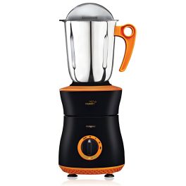 V-Guard 750 Watt, 4 Jars Juicer Mixer Grinder, Universal Copper Motor, Pulse Function & Overload Protection, Black Orange, INSIGINA DX