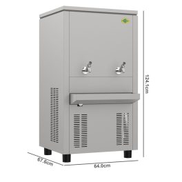 Western 80 Liter Double Tap Water Cooler with 40 Liter Cooling Capacity, Fully Stainless Steel, Overload Safety Protection, SWC4080SS