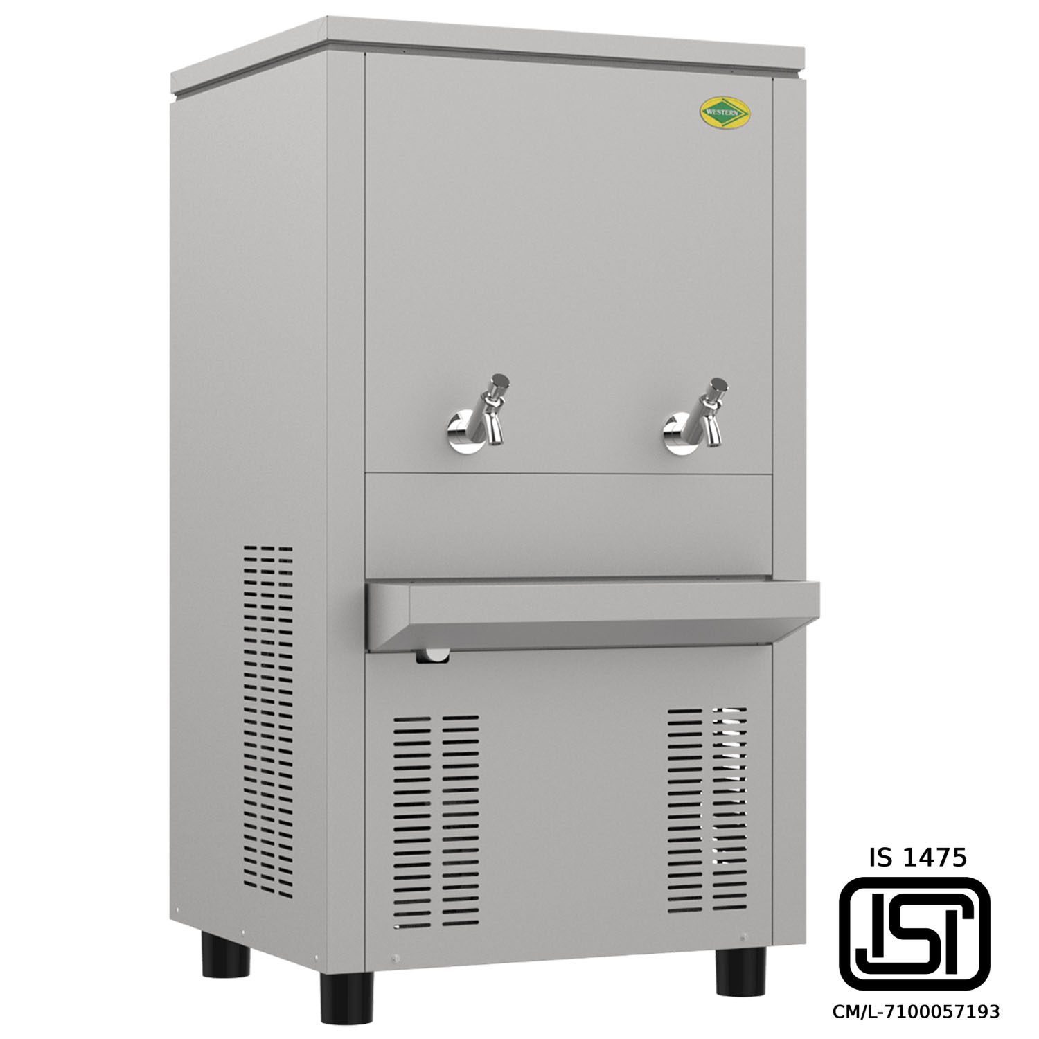 Western 80 Liter Double Tap Water Cooler with 40 Liter Cooling Capacity, Fully Stainless Steel, Overload Safety Protection, SWC4080SS Western 80 Liter Double Tap Water Cooler with 40 Liter Cooling Capacity, Fully Stainless Steel, Overload Safety Protection, SWC4080SS