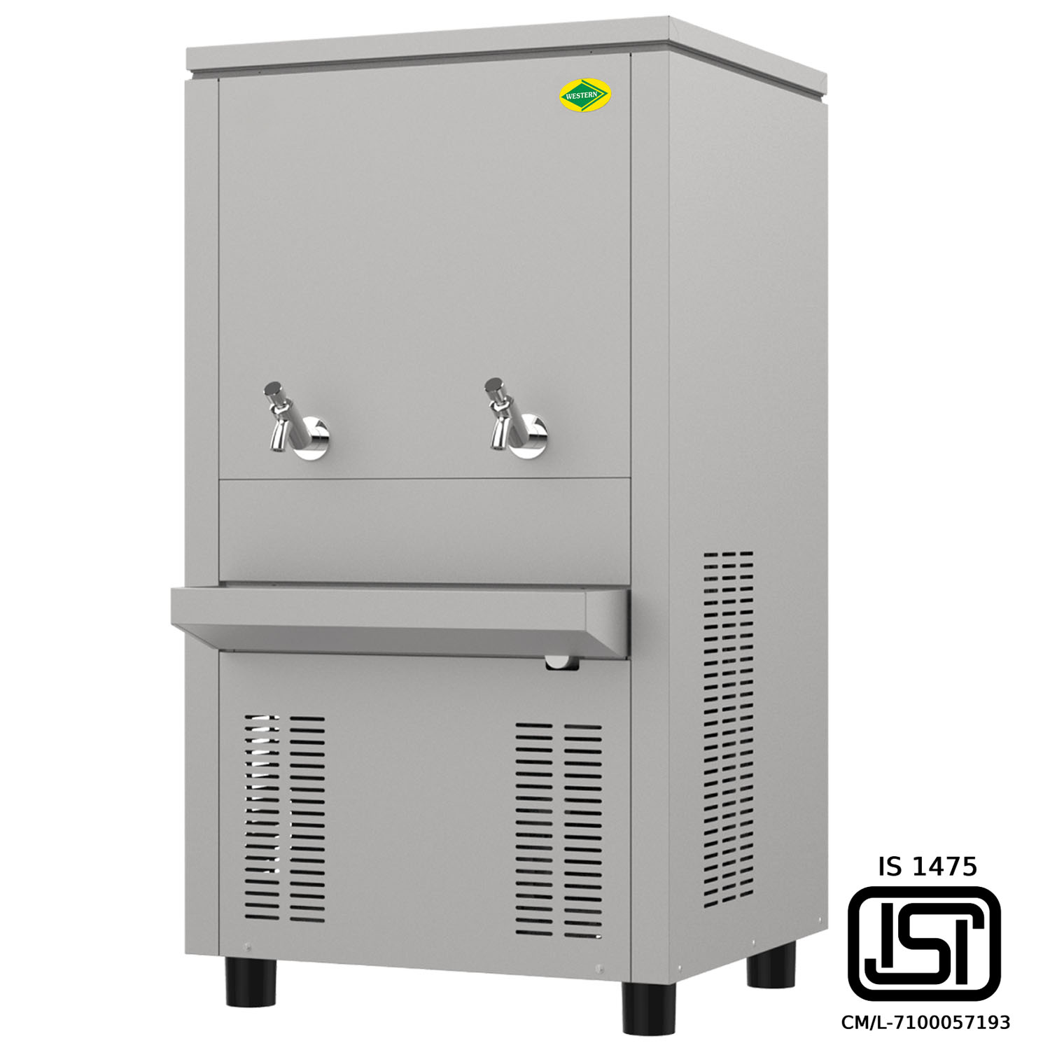 Western 80 Liter Double Tap Water Cooler with 40 Liter Cooling Capacity, Fully Stainless Steel, Overload Safety Protection, SWC4080SS Western 80 Liter Double Tap Water Cooler with 40 Liter Cooling Capacity, Fully Stainless Steel, Overload Safety Protection, SWC4080SS