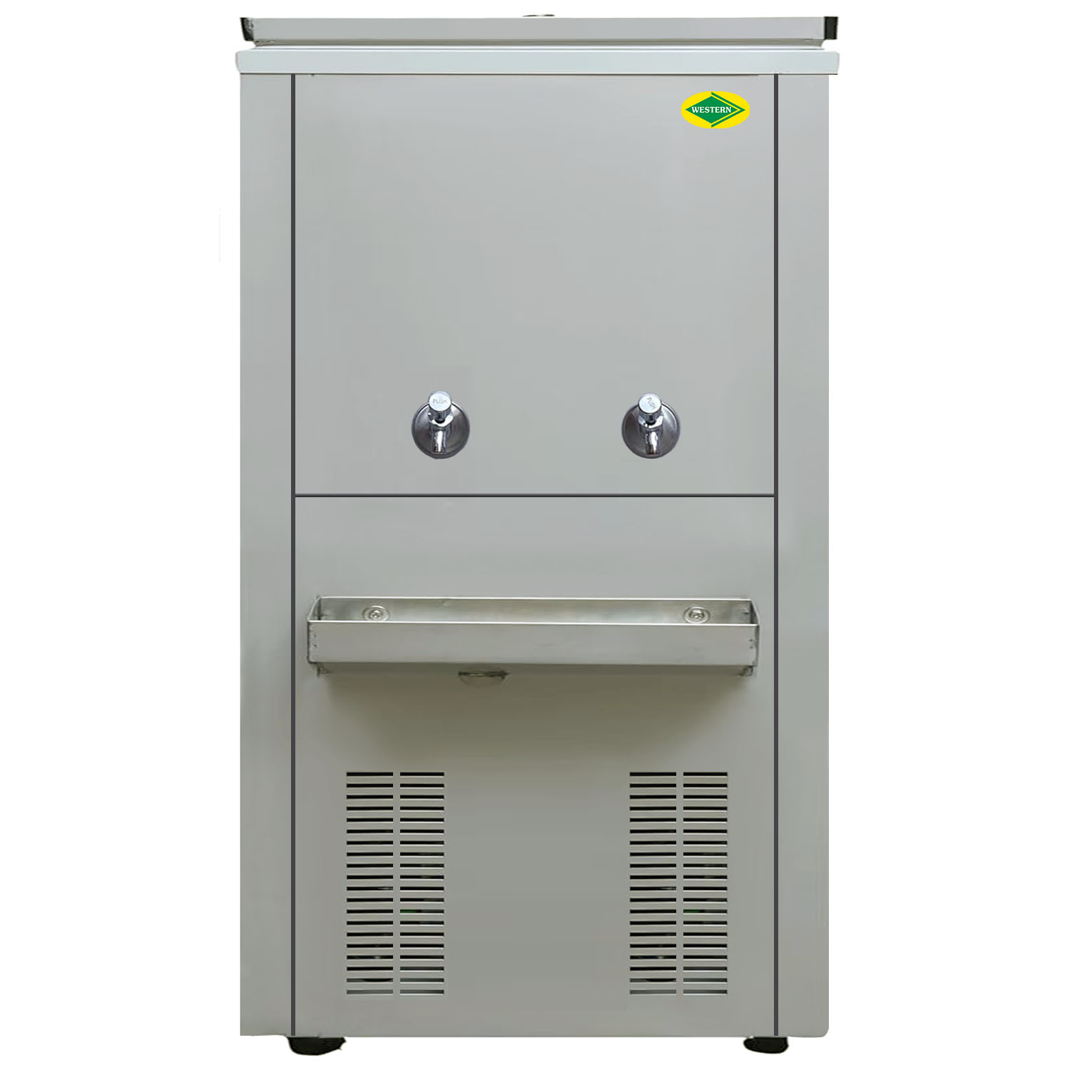 Western 120 Liter Double Tap Water Cooler with 80 Liter Cooling Capacity, Overload Safety Protection, Fully Stainless Steel, SWC80120 Western 120 Liter Double Tap Water Cooler with 80 Liter Cooling Capacity, Overload Safety Protection, Fully Stainless Steel, SWC80120