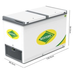 Western 367 Liter 2-In-1 Convertible Hard Top Double Door Combination Deep Freezer, Cooler Cum Freezer Technology, White, B425H