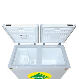 Western 367 Liter 2-In-1 Convertible Hard Top Double Door Combination Deep Freezer, Cooler Cum Freezer Technology, White, B425H