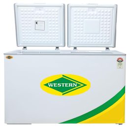 Western 282 Liter 5 Star 2-In-1 Convertible Hard Top Double Door Deep Freezer, Cooler Cum Freezer Technology, White, D350H
