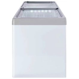 Western 311 Liter 5 Star Glass Top Double Slide Door Chest Deep Freezer, Automatic Defrost System, White, F350-GL