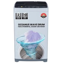 Haier 6.5 Kg 5 Star Fully Automatic Top Load Washing Machine With Oceanus Wave Drum, Magic Filter, Anti Rat Mesh, Moon Light Grey, HWM65-1269DB
