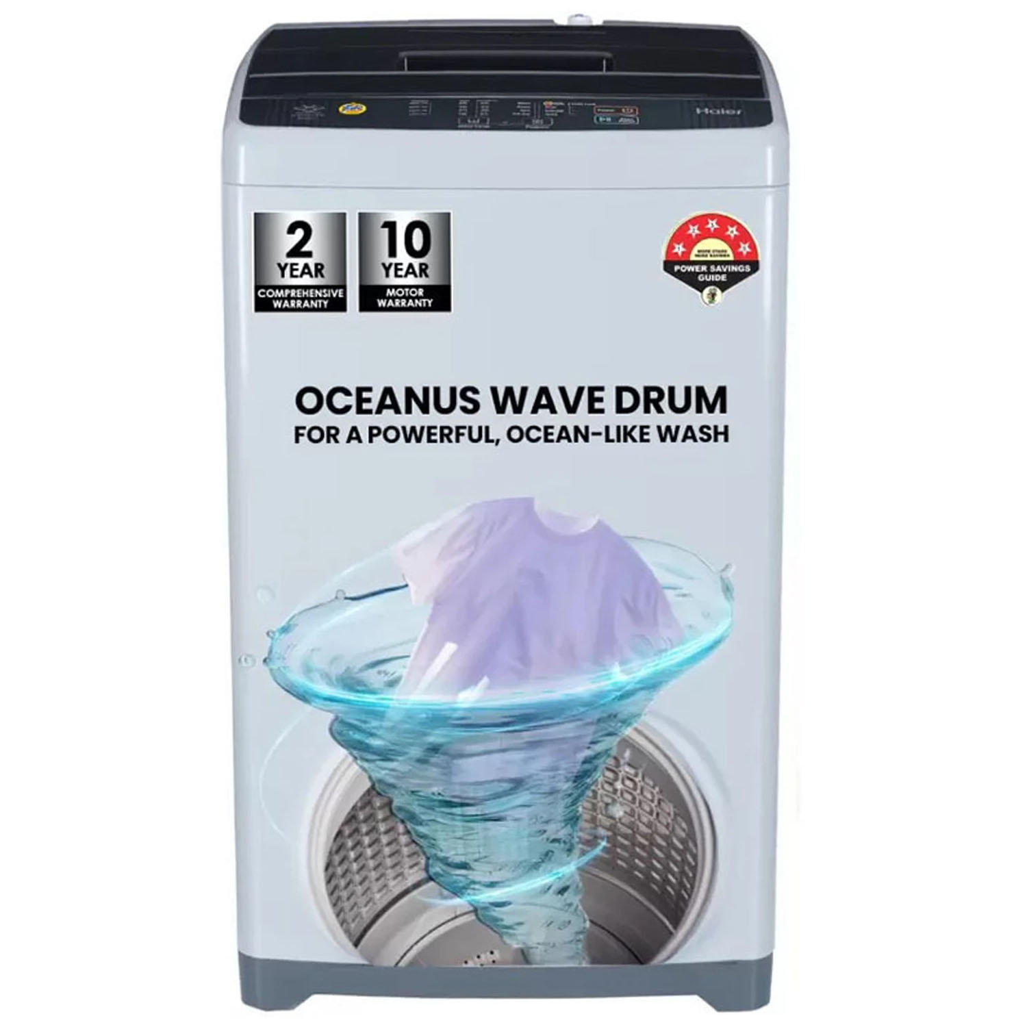 Haier 6.5 Kg 5 Star Fully Automatic Top Load Washing Machine With Oceanus Wave Drum, Magic Filter, Anti Rat Mesh, Moon Light Grey, HWM65-1269DB Haier 6.5 Kg 5 Star Fully Automatic Top Load Washing Machine With Oceanus Wave Drum, Magic Filter, Anti Rat Mesh, Moon Light Grey, HWM65-1269DB