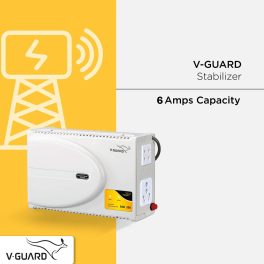 V-Guard 6 Amperes Stabilizer For (LED , OLED, UHD) TV Up to 80 Inches, Set-Top Boxes and Home Theatre Systems Screen Size, White, DIGI 200