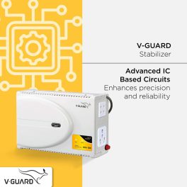 V-Guard 6 Amperes Stabilizer For (LED , OLED, UHD) TV Up to 80 Inches, Set-Top Boxes and Home Theatre Systems Screen Size, White, DIGI 200