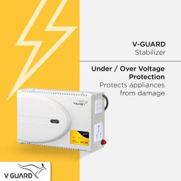 V-Guard 6 Amperes Stabilizer For (LED , OLED, UHD) TV Up to 80 Inches, Set-Top Boxes and Home Theatre Systems Screen Size, White, DIGI 200